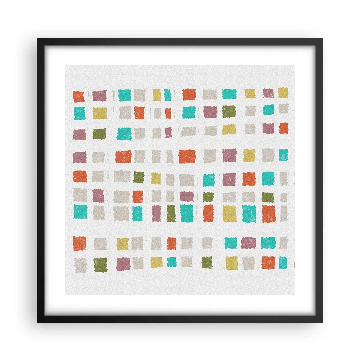 Poster in einem schwarzem Rahmen - Unbekanntes Spiel - 50x50 cm