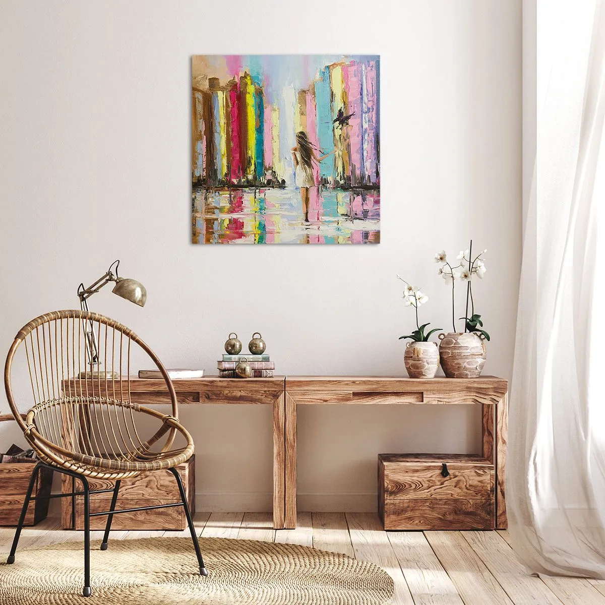 Bild auf Leinwand - Leinwandbild - Folge mir - 50x50 cm