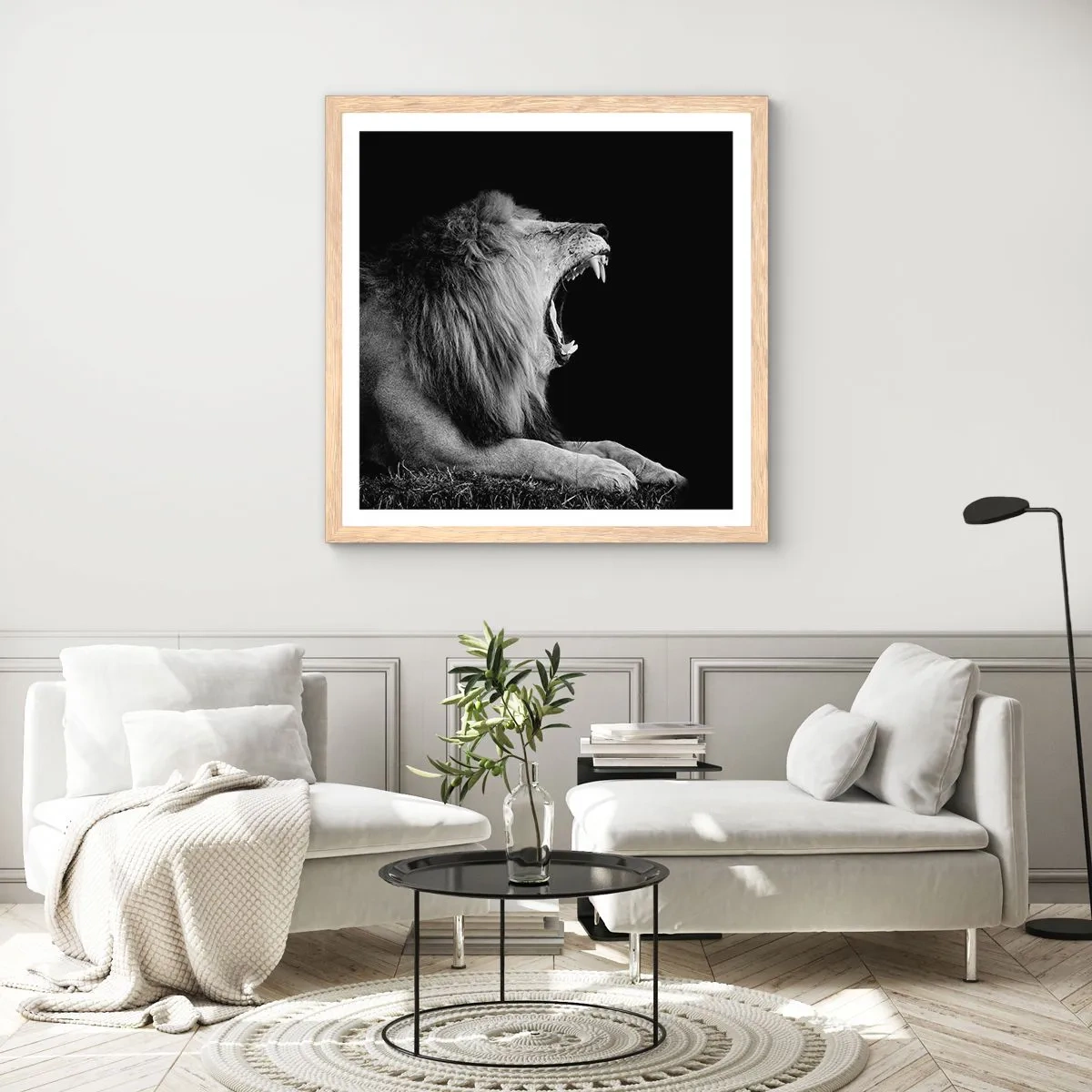 Poster in einem Rahmen aus heller Eiche - Ohne Zweifel - 60x60 cm