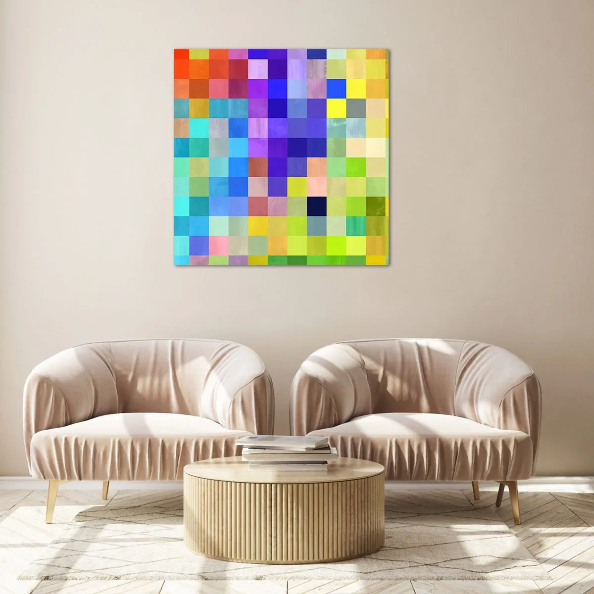 Glasbild - Bild auf glas - Alle anderen, alle gleich - 50x50 cm