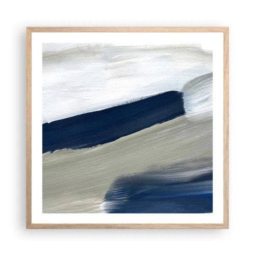 Poster in einem Rahmen aus heller Eiche - Begegnung mit dem Weißsein - 60x60 cm