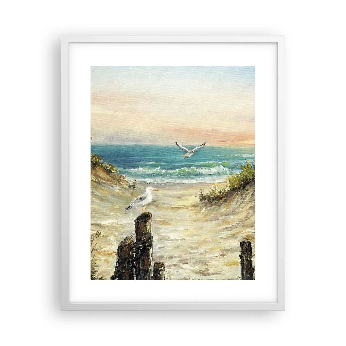 Poster in einem weißen Rahmen - Windlose Abgeschiedenheit - 40x50 cm