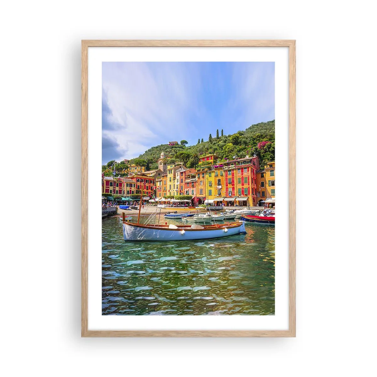 Poster in einem Rahmen aus heller Eiche - Italienischer Morgen - 50x70 cm