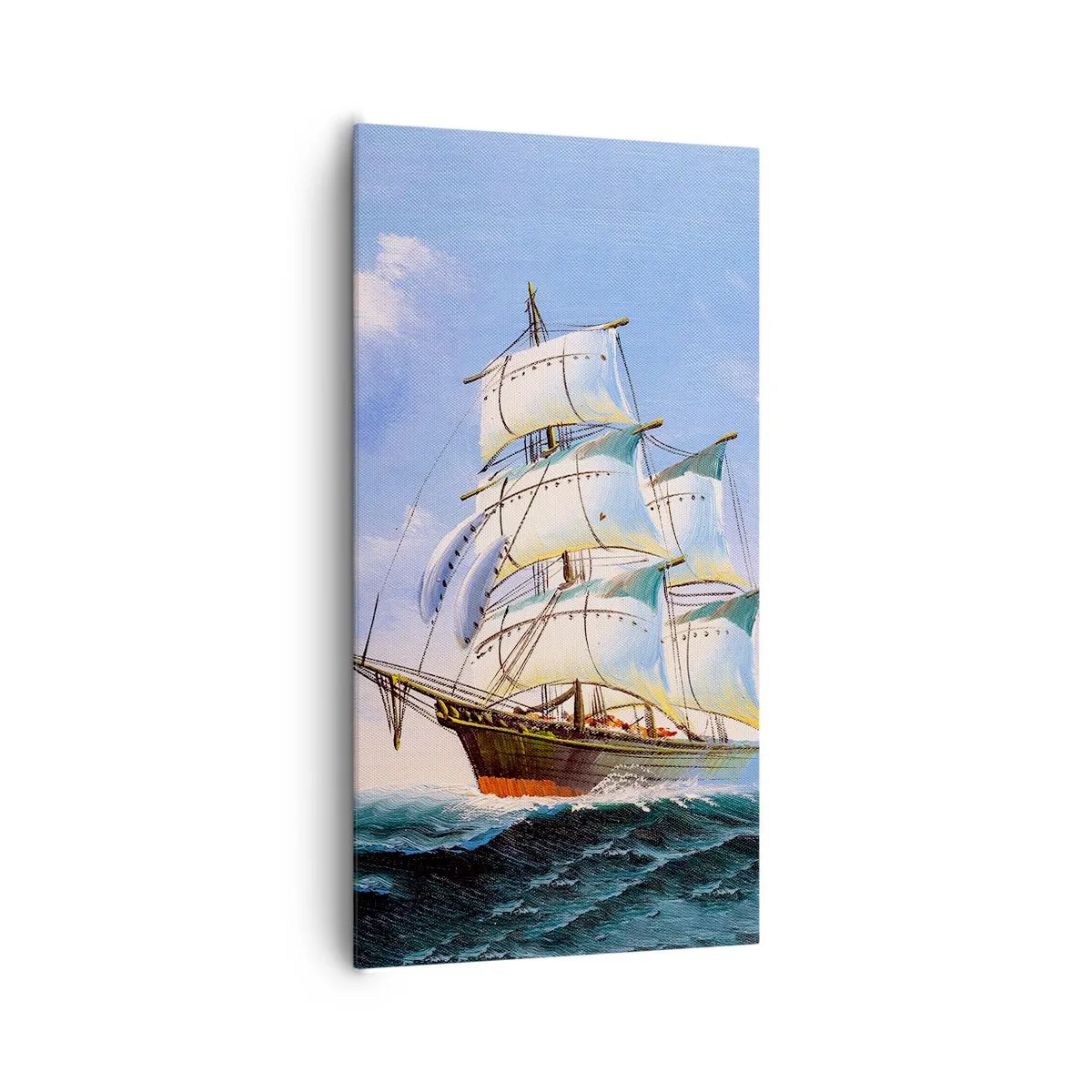 Bild auf Leinwand - Leinwandbild - Mit Stolz mit dem Wind - 65x120 cm