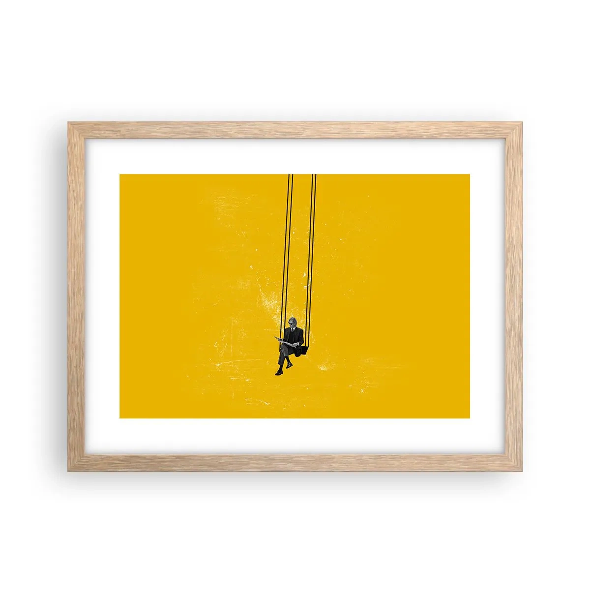 Poster in einem Rahmen aus heller Eiche - Tag wie jeder andere - 40x30 cm