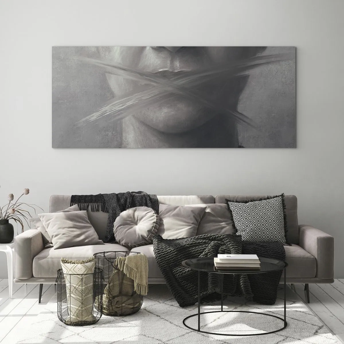 Glasbild - Bild auf glas - Ohne ein Wort - 100x40 cm