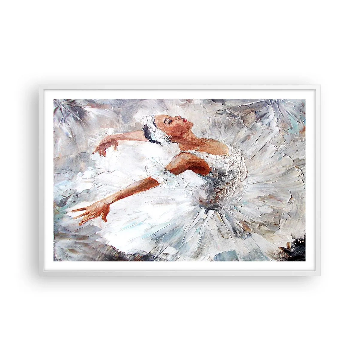 Poster in einem weißen Rahmen - Zart und leicht wie Tüll - 91x61 cm