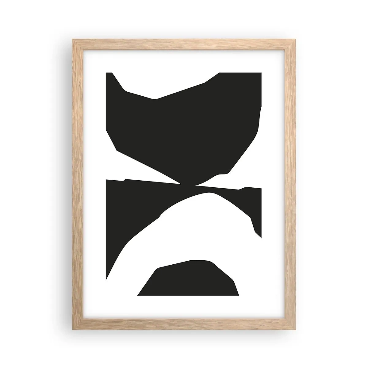 Poster in einem Rahmen aus heller Eiche - Positiv negativ - 30x40 cm