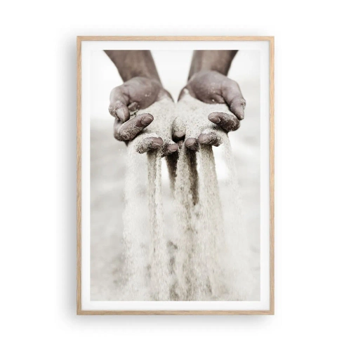 Poster in einem Rahmen aus heller Eiche - Mit diesen Händen… - 70x100 cm