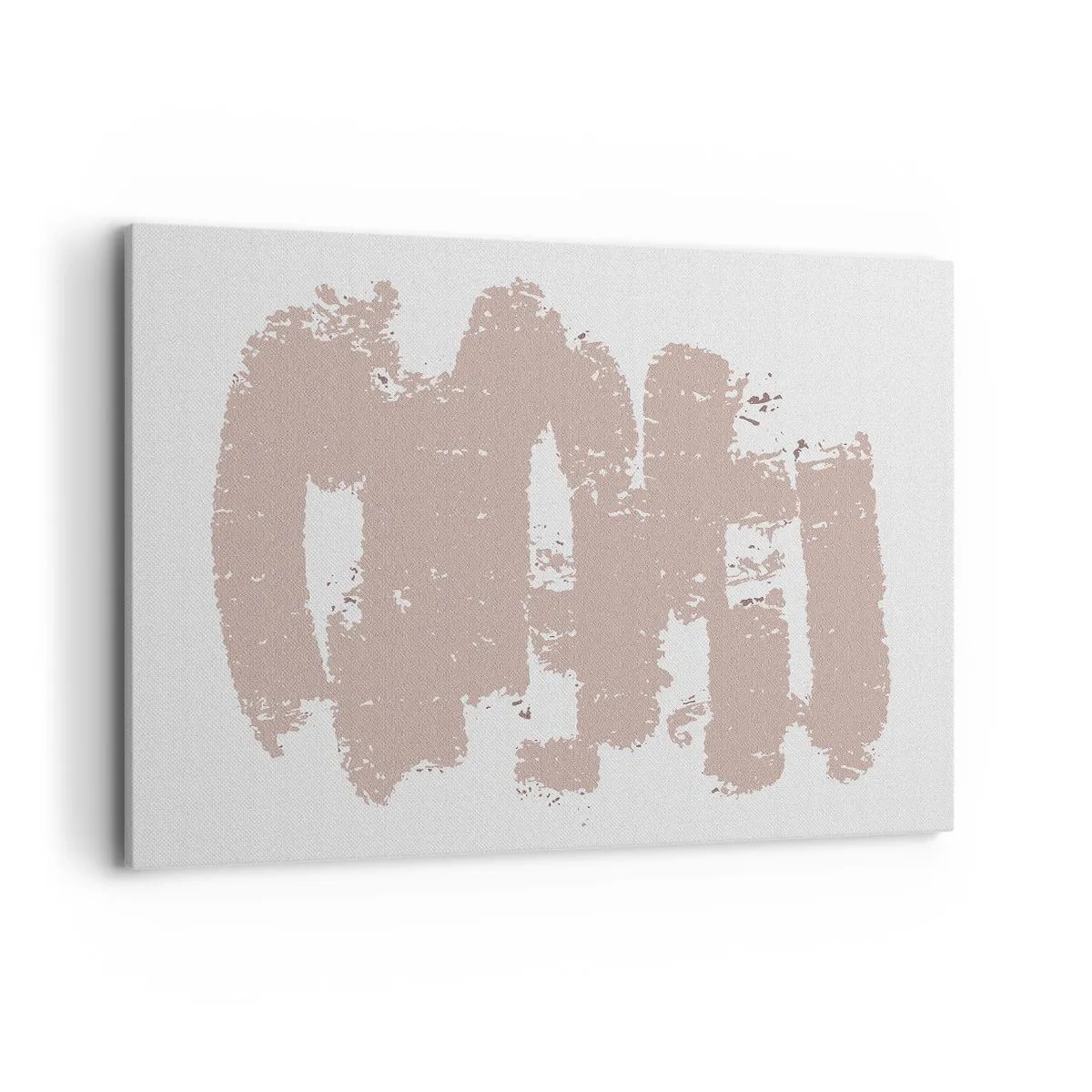 Bild auf Leinwand - Leinwandbild - Zartrosa Formen auf hellem Hintergrund - 120x80cm - Abstraktion in zartem Rosa - Moderne Wanddekoration für Wohnzimmer und Schlafzimmer ARTTOR