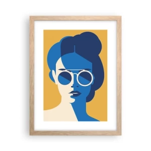 Poster in einem Rahmen aus heller Eiche - Urlaubslook - 30x40 cm