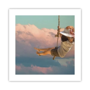 Poster - Spaß in den Wolken - 40x40 cm