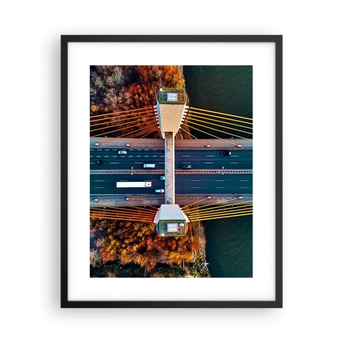 Poster in einem schwarzem Rahmen - Jenseits der Gewässer, jenseits der Wälder - 40x50 cm