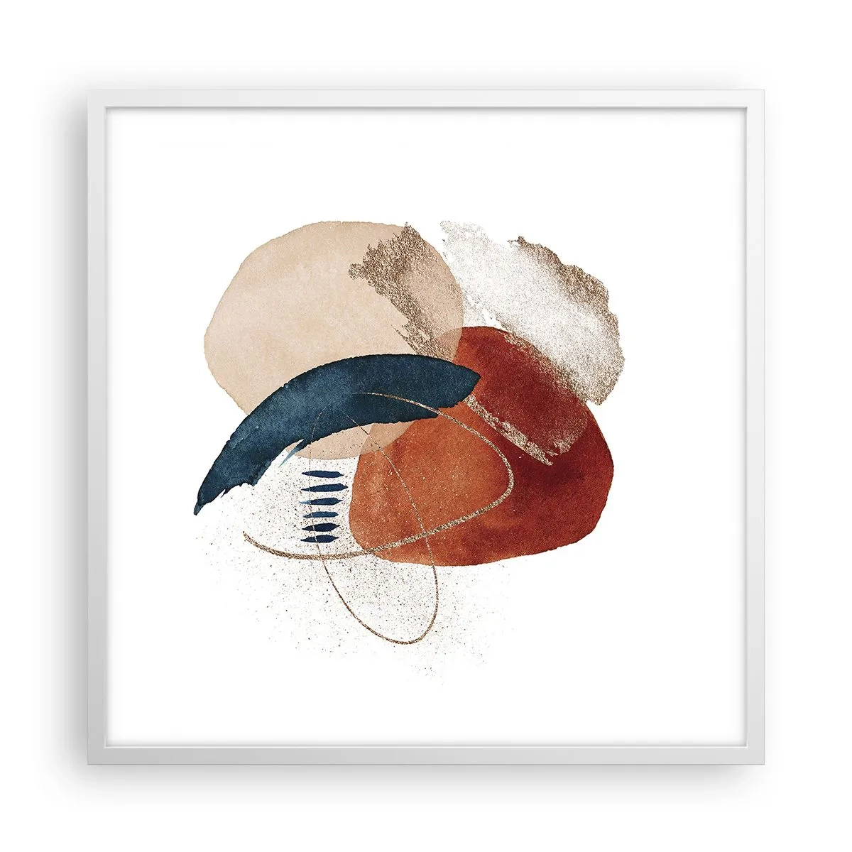 Poster in einem weißen Rahmen - Ovale Komposition - 60x60 cm