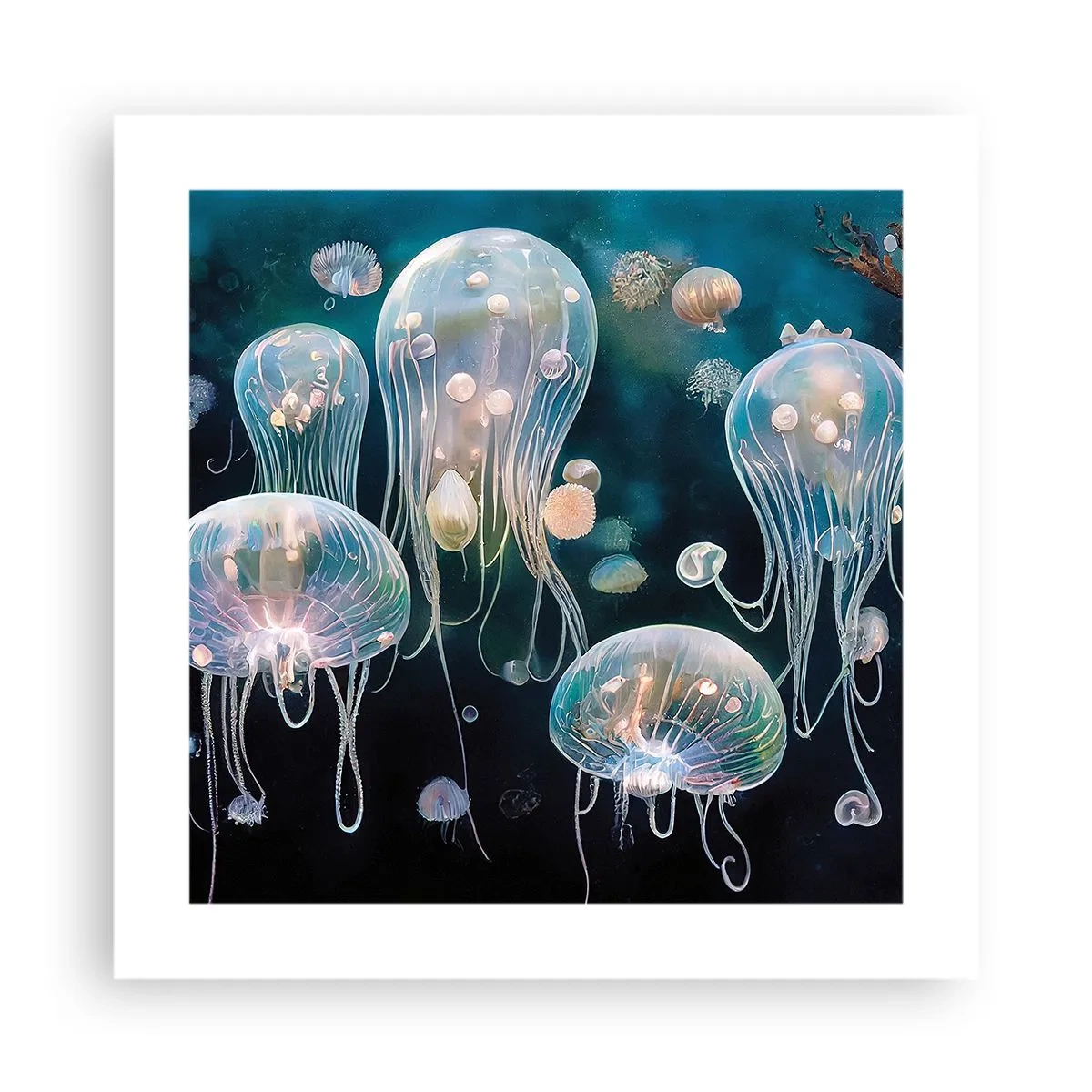 Poster - Unterwasserball - 40x40 cm