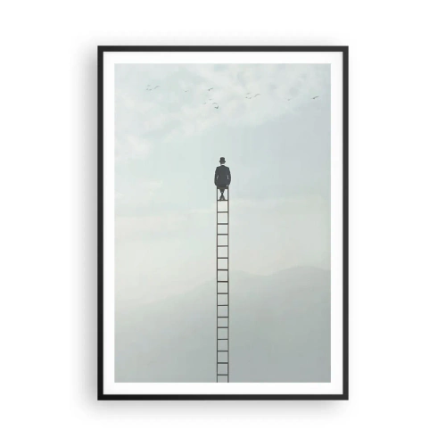 Poster in einem schwarzem Rahmen - Erhebe dich darüber! - 70x100 cm