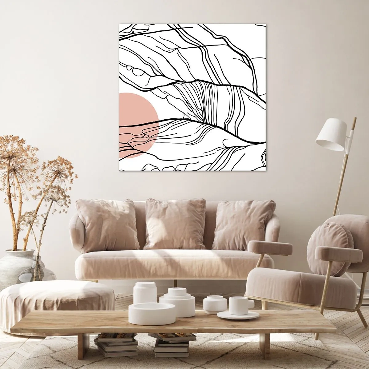 Bild auf Leinwand - Leinwandbild - In einem Netz aus Zweigen - 50x50 cm