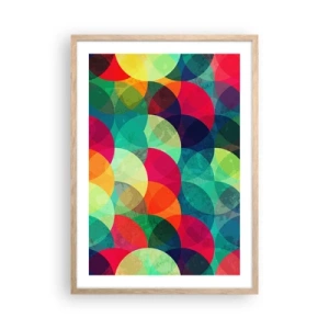 Poster in einem Rahmen aus heller Eiche - Aufstieg zum Regenbogen - 50x70 cm