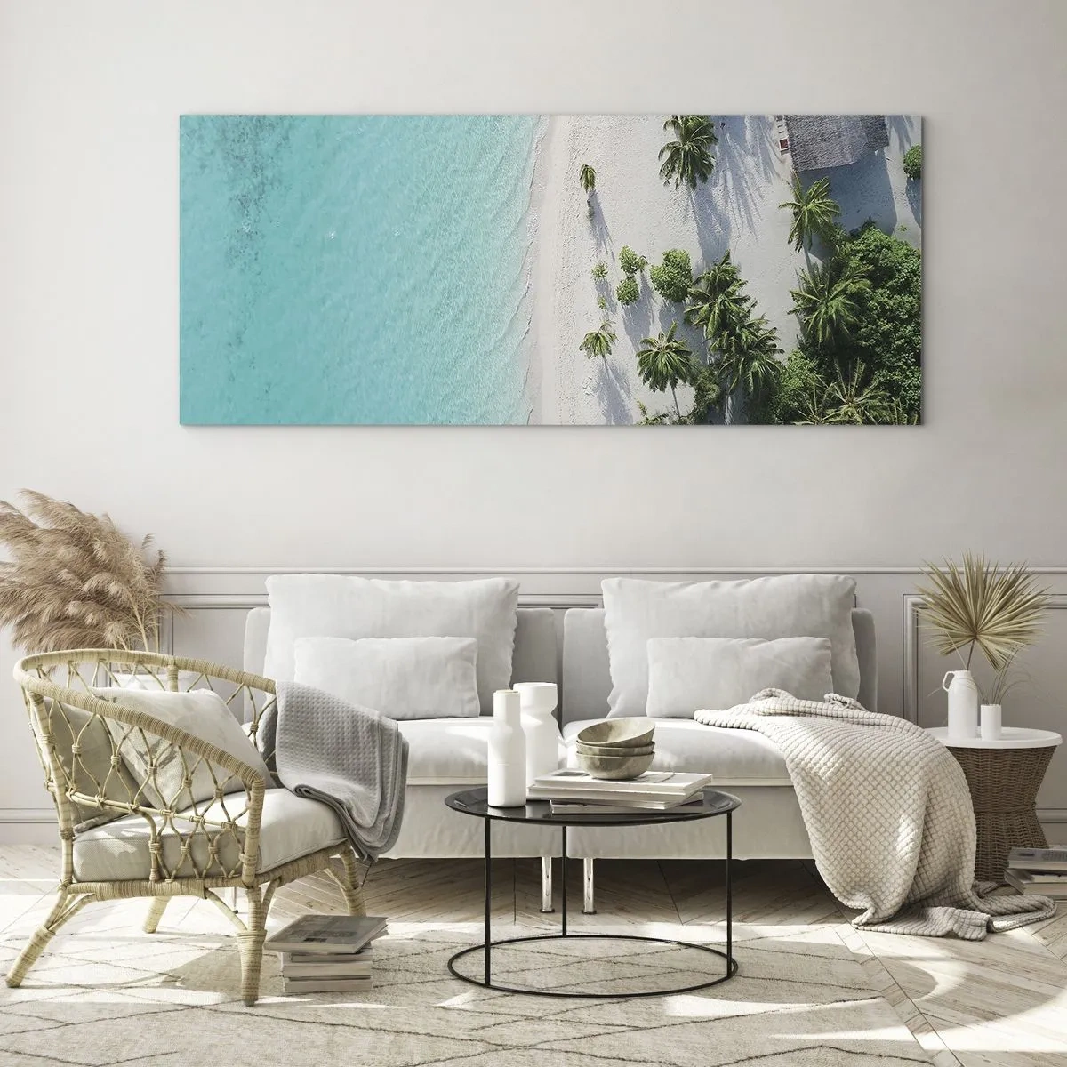 Glasbild - Bild auf glas - Urlaub im Paradies - 100x40 cm
