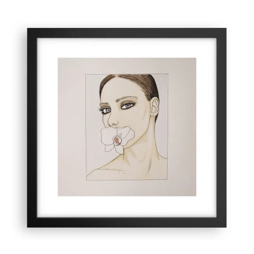 Poster in einem schwarzem Rahmen - Ein Symbol für Eleganz und Schönheit - 30x30 cm