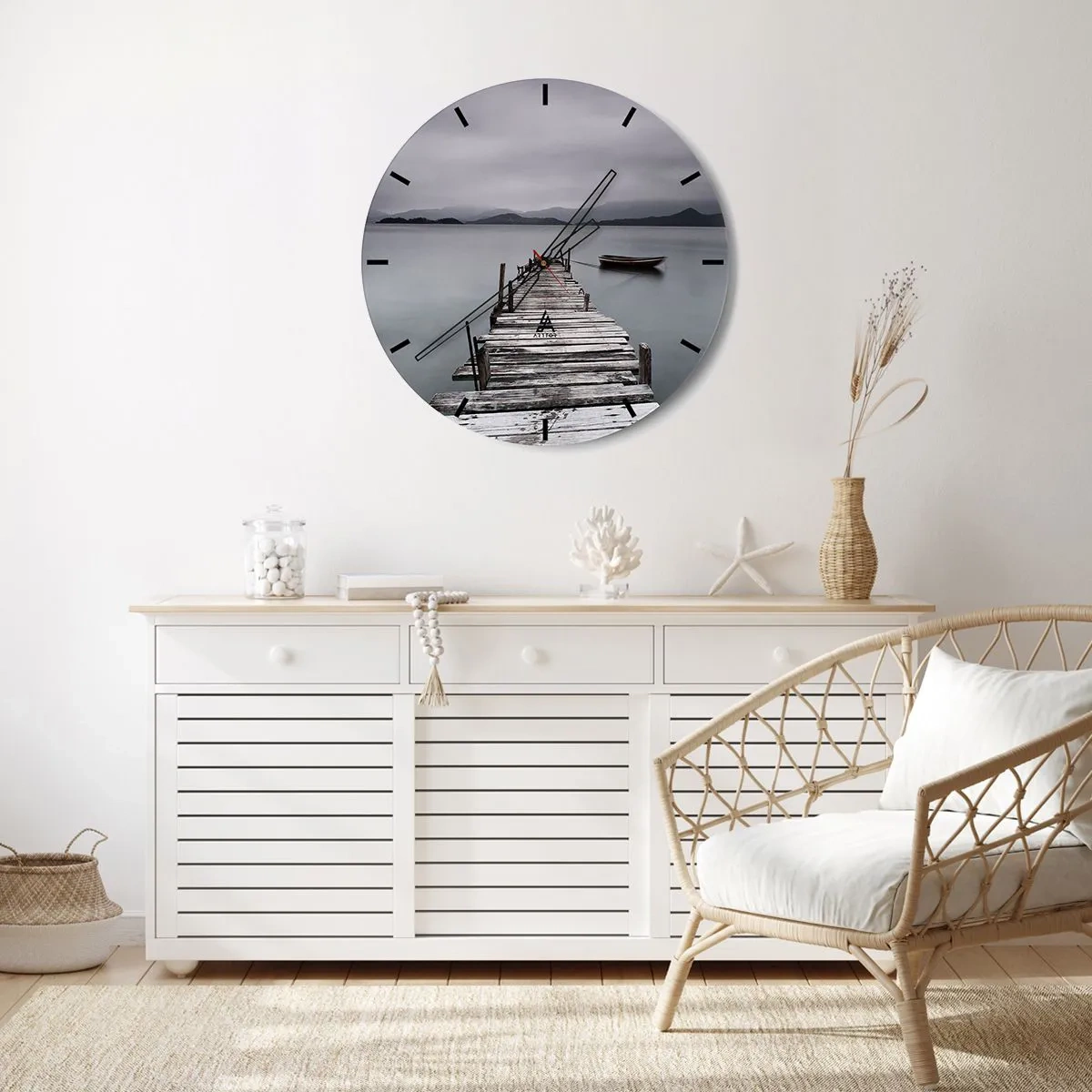 Wanduhr - Glasuhr - Du kannst morgen gehen - 40x40 cm