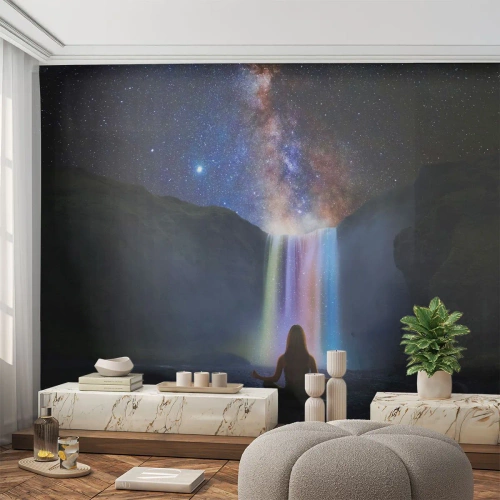 Maßgeschneiderte Fototapete Premium Canvas - Absolute Harmonie - Abstraktion, Wasserfall, Fantasie