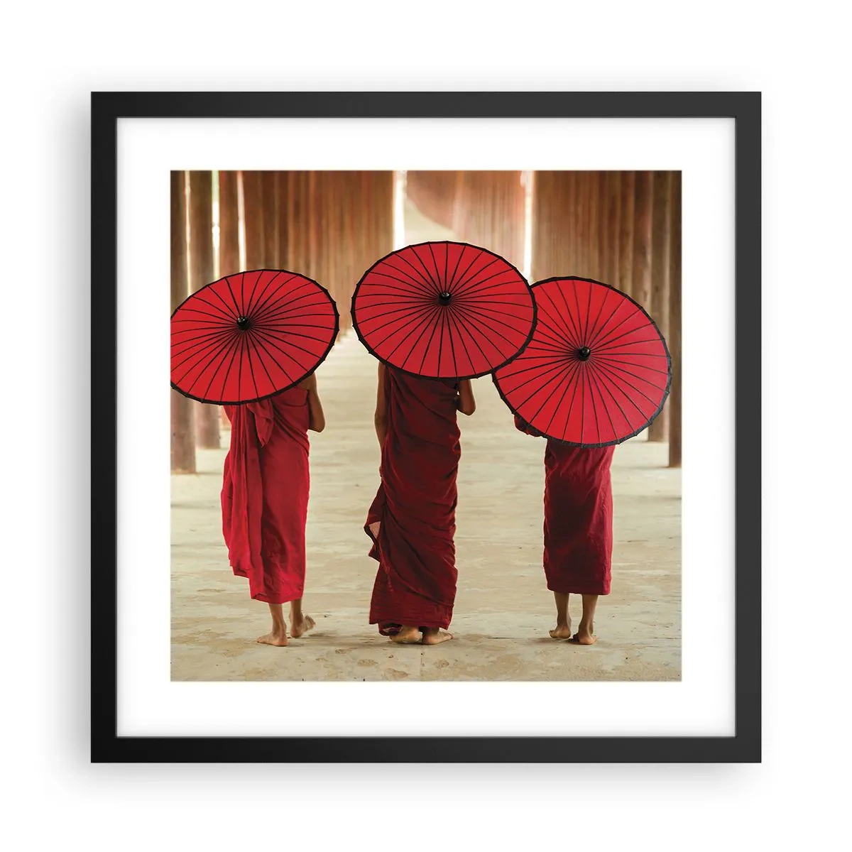 Poster in einem schwarzem Rahmen - Auf dem Weg ins Reine Land - 40x40 cm