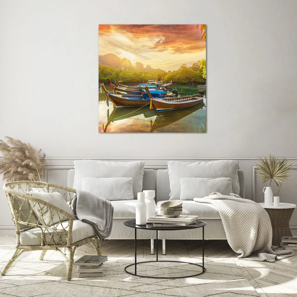 Glasbild - Bild auf glas - Vor einem anstrengenden Tag - 60x60 cm