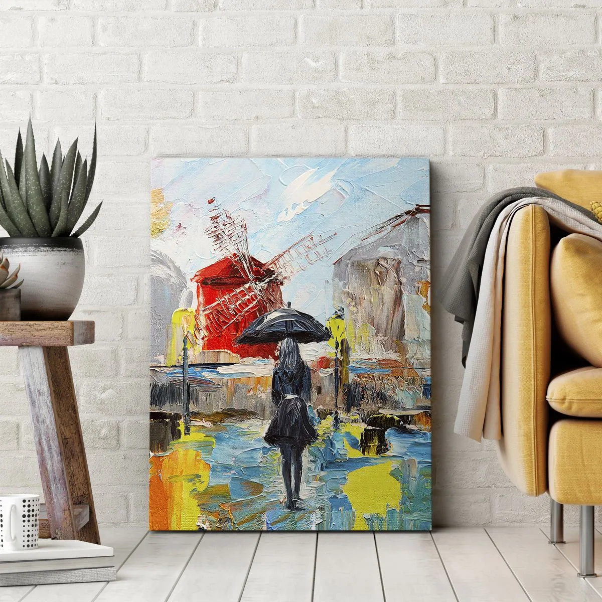 Bild auf Leinwand - Leinwandbild - Pariser Legenden - 55x100 cm