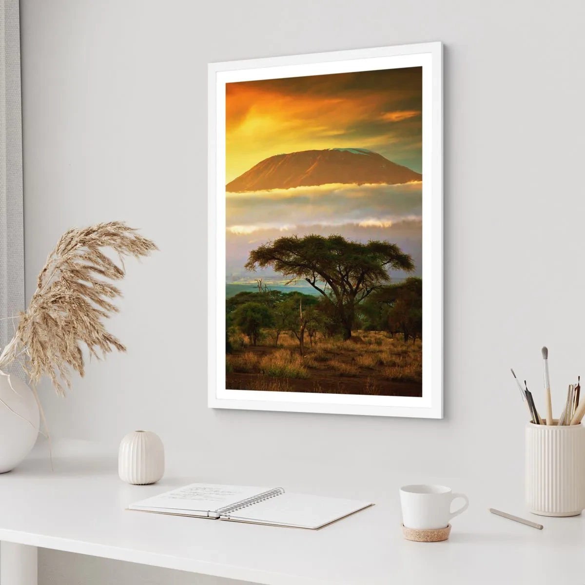 Poster in einem weißen Rahmen - Ein Reisetraum - 40x50 cm