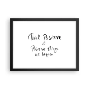 Poster in einem schwarzem Rahmen - Wie soll man leben? - 40x30 cm