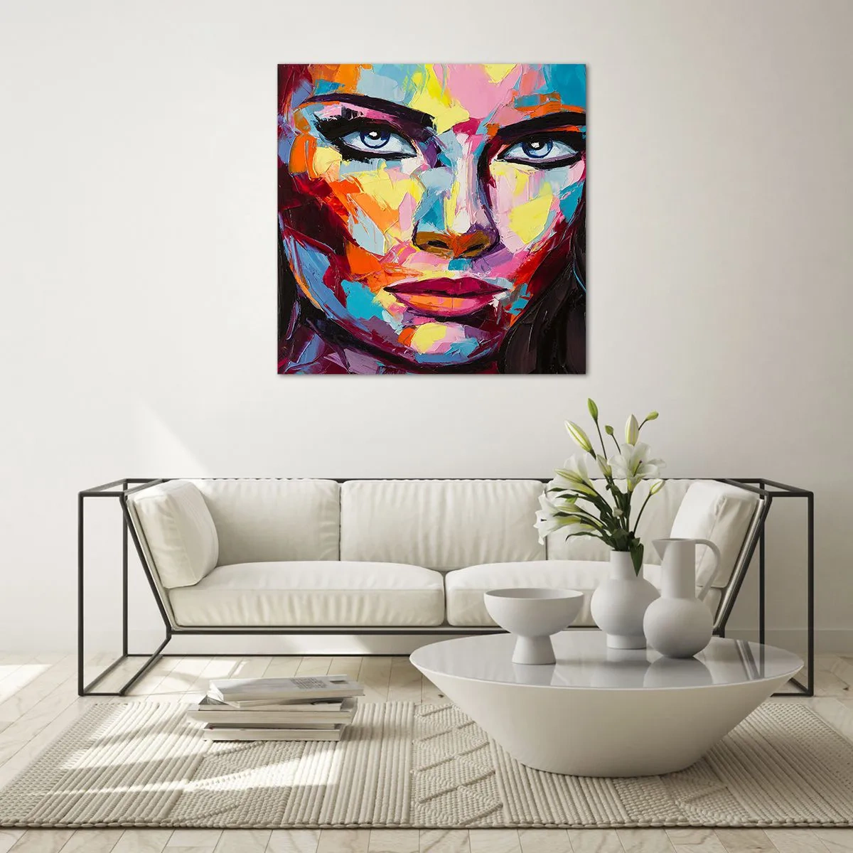 Glasbild - Bild auf glas - Auch die Seele ist bunt - 40x40 cm