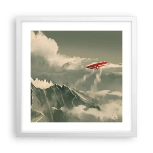 Poster in einem weißen Rahmen - Furchtloser Pionier - 40x40 cm