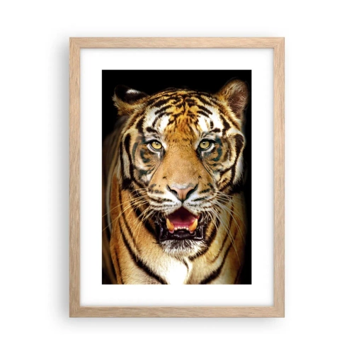 Poster in einem Rahmen aus heller Eiche - Wild im Herzen - 30x40 cm