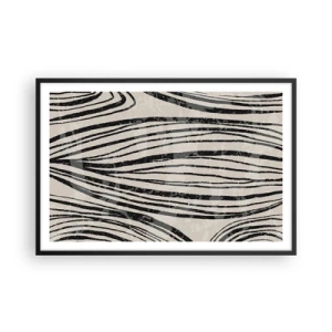 Poster in einem schwarzem Rahmen - Linienpool - 91x61 cm