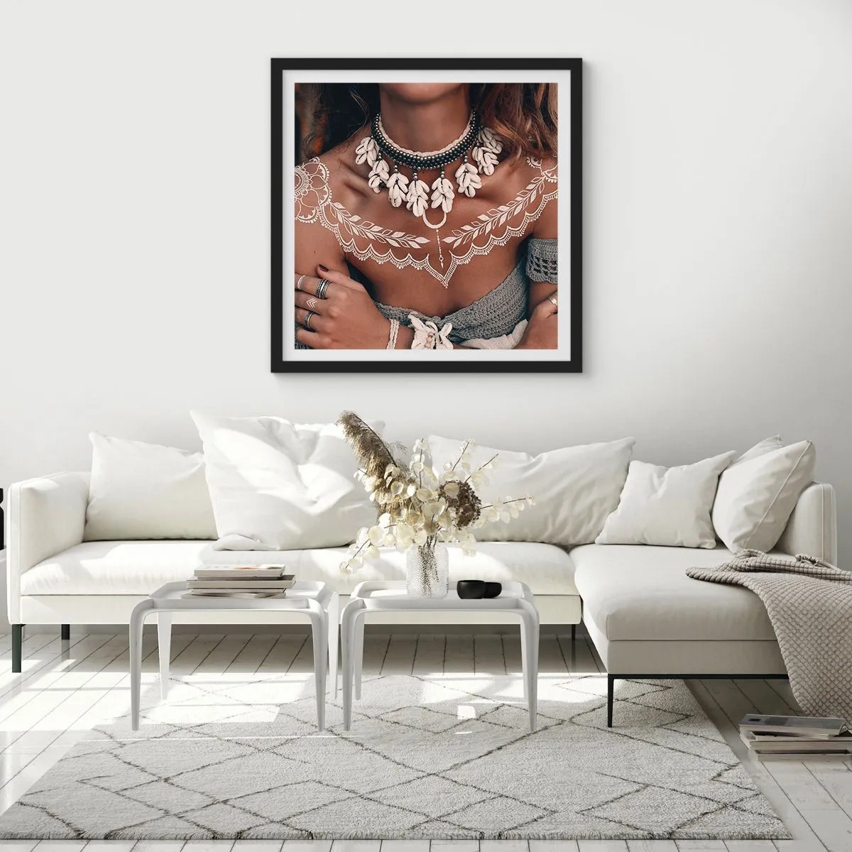 Poster in einem schwarzem Rahmen - Talismane, Rituale der Weiblichkeit - 40x40 cm