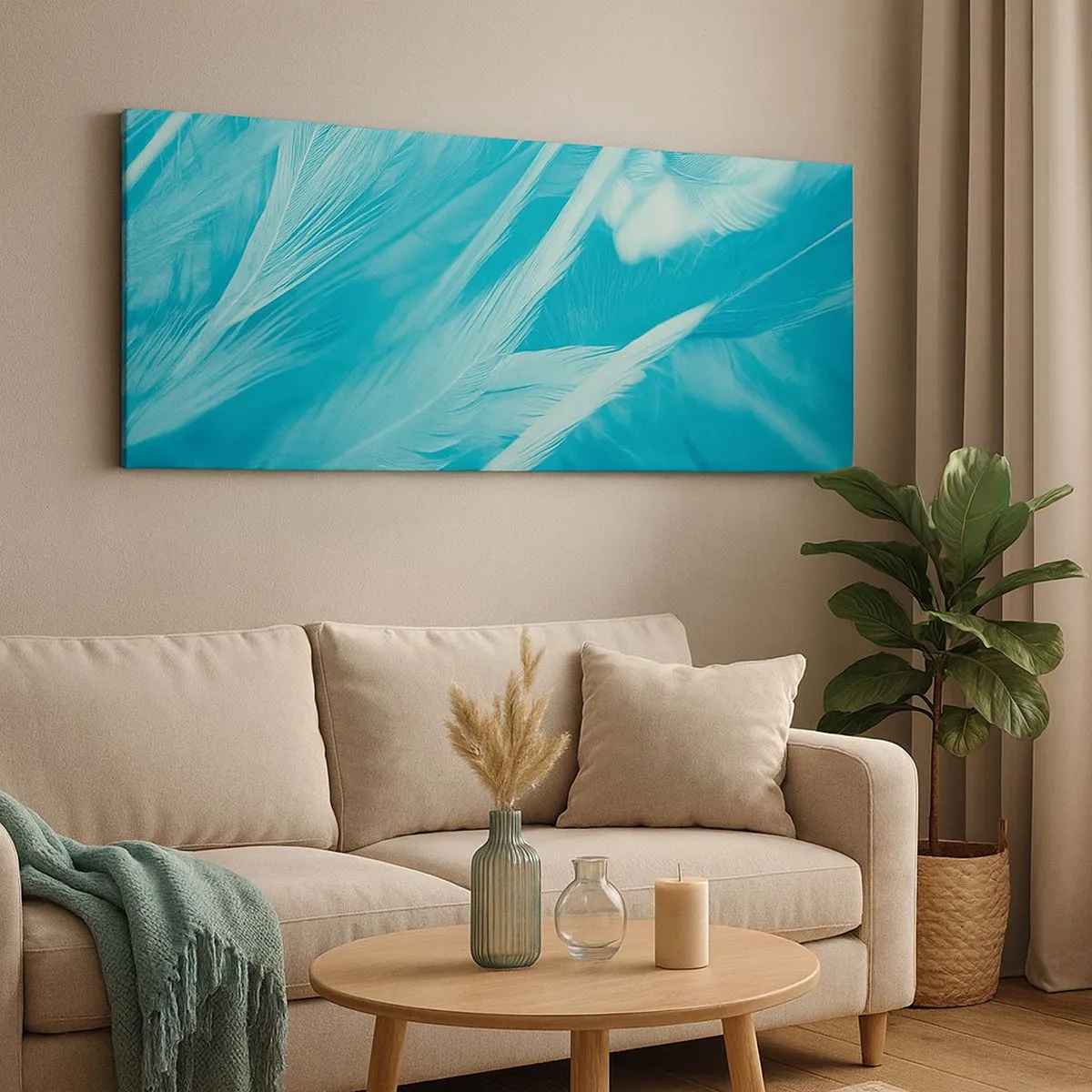 Bild auf Leinwand - Leinwandbild - In Pulver ertrinken - 100x40 cm
