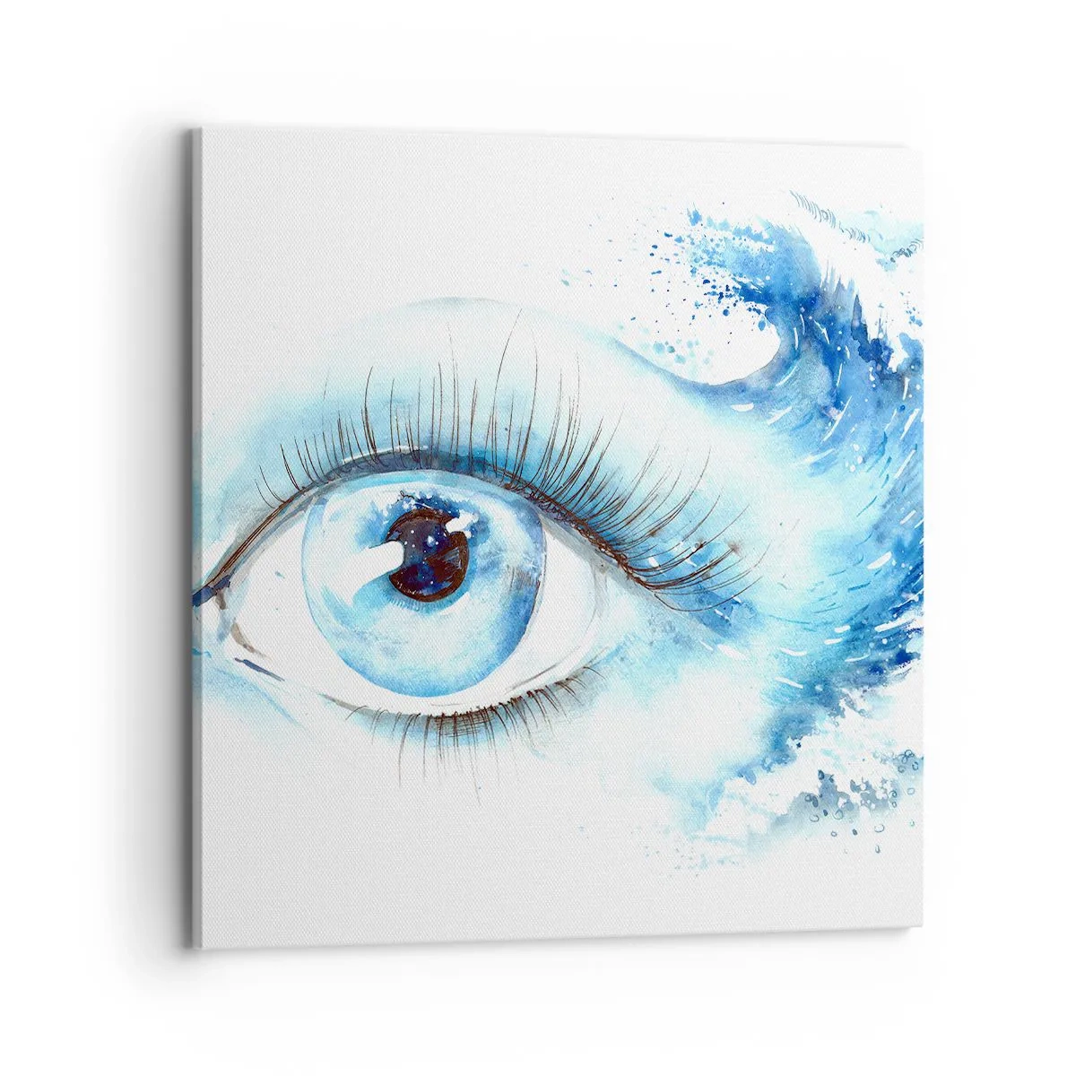 Bild auf Leinwand - Leinwandbild - Tauchen Sie ein in das Blau der Blicke - 70x70 cm