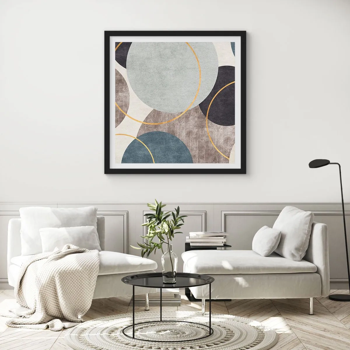 Poster in einem schwarzem Rahmen - Rad für Rad - 30x30 cm