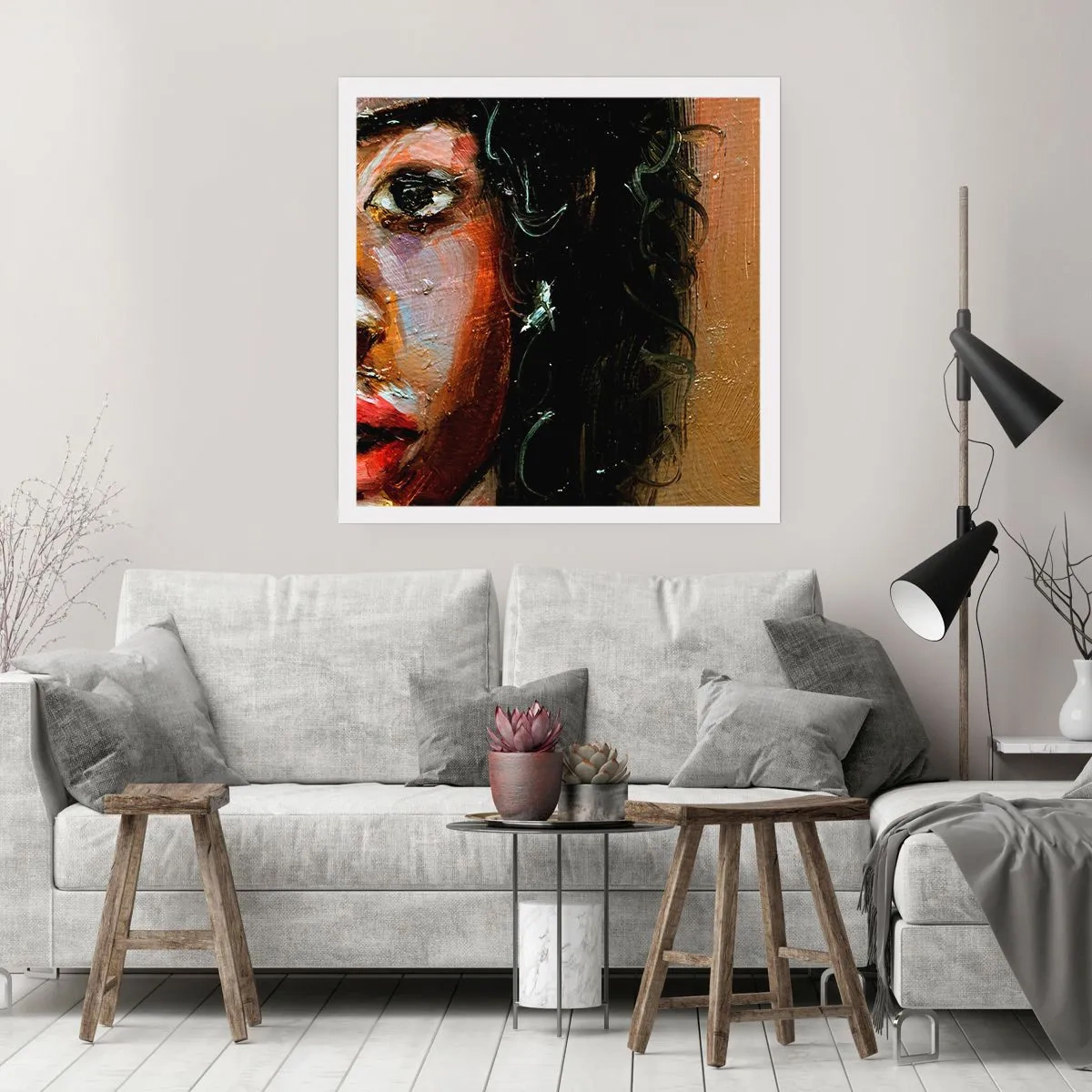 Poster - Schwarz und Glanz - 50x50 cm