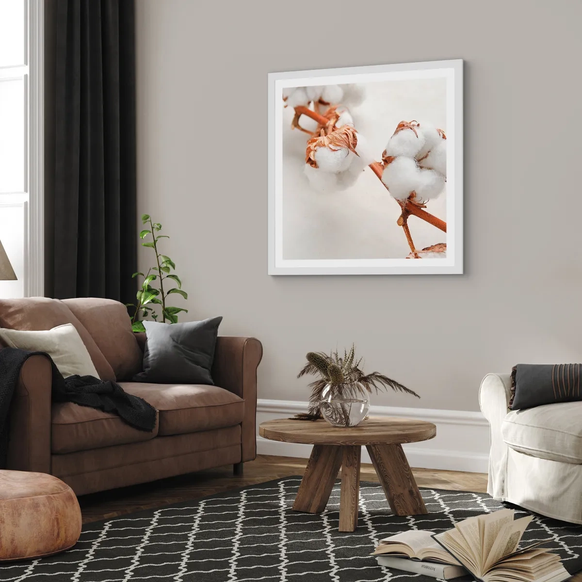 Poster in einem weißen Rahmen - Nur umarmen - 40x40 cm