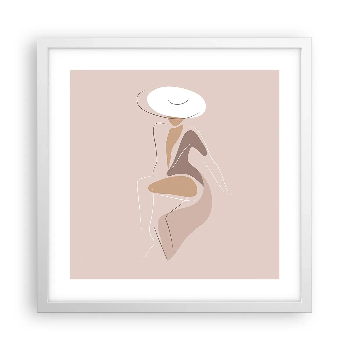 Poster in einem weißen Rahmen - Eine Dame sein - 40x40 cm