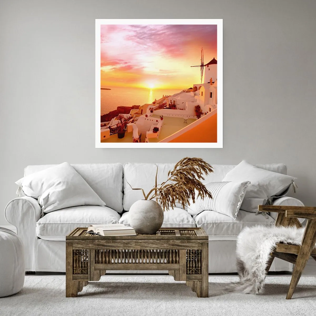 Poster - In Weiß und Gold schmelzen - 60x60 cm