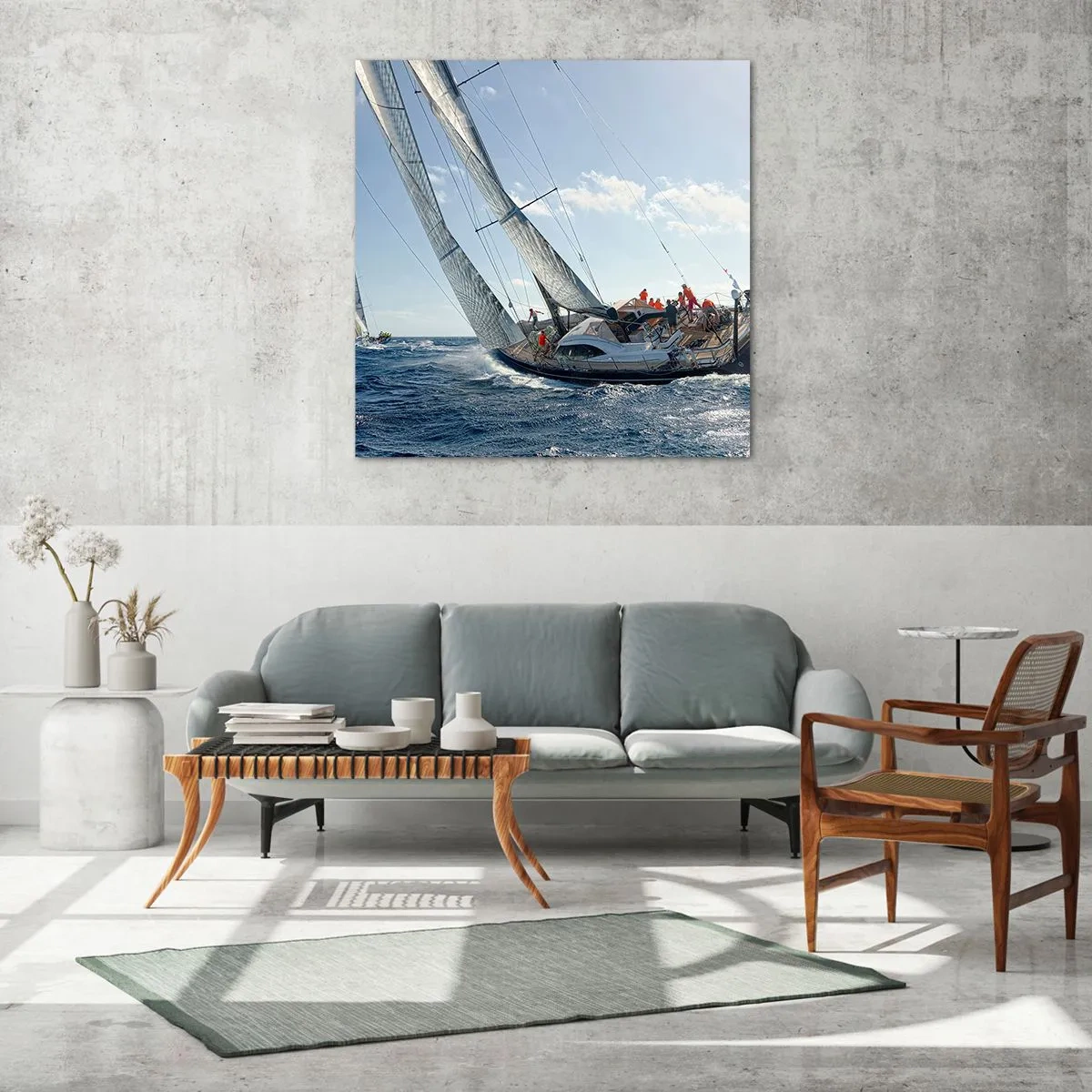 Glasbild - Bild auf glas - Lass den Besseren sich durchsetzen - 70x70 cm