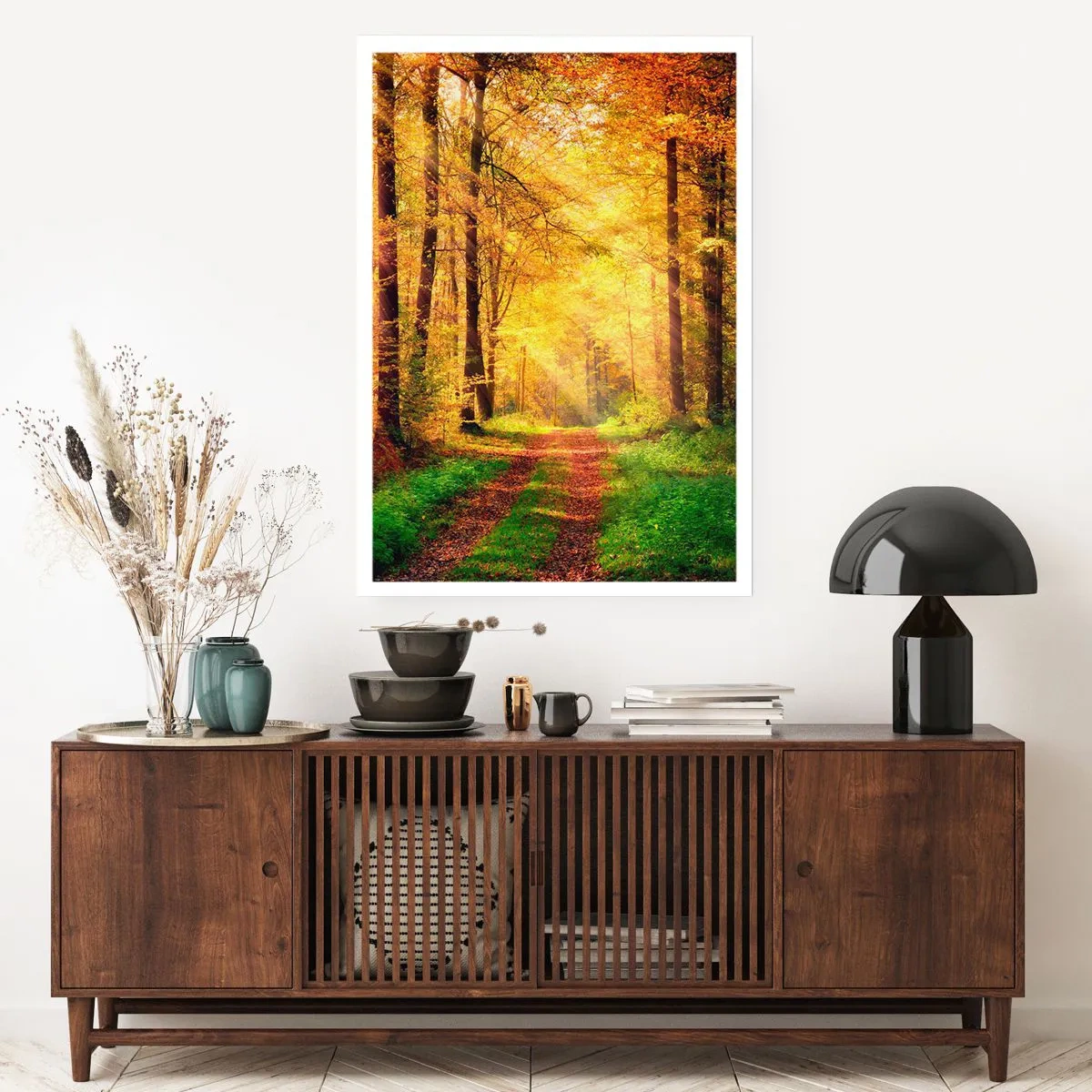 Poster - Waldgoldene Stille - 70x100 cm