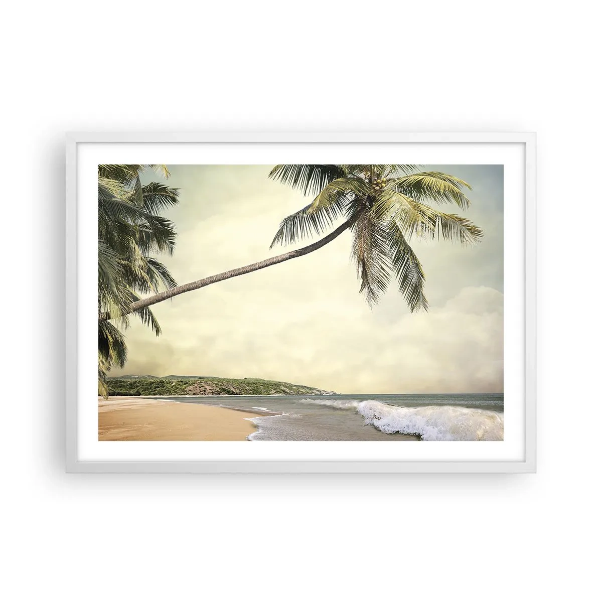 Poster in einem weißen Rahmen - Tropischer Traum - 70x50 cm