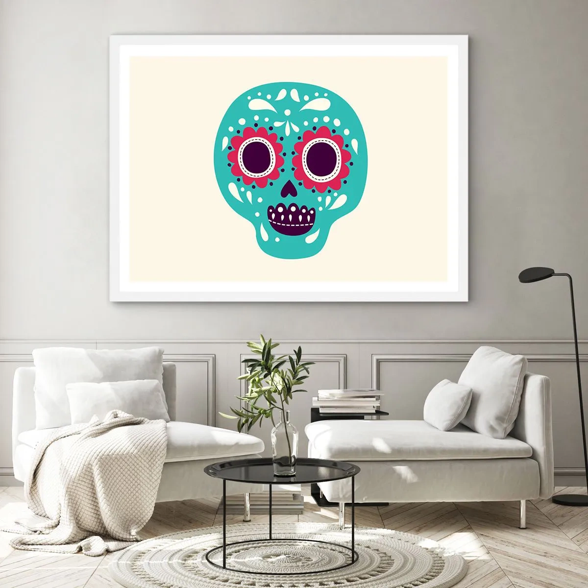 Poster in einem weißen Rahmen - Das Leben – Spaß bis zum Tod - 100x70 cm