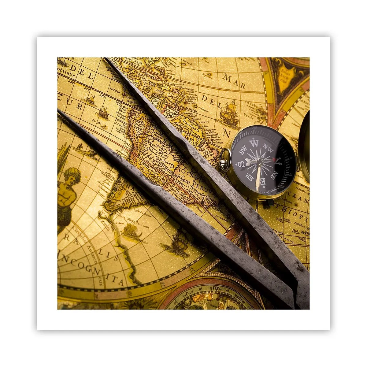 Poster - Wo sind diese Schätze? - 50x50 cm