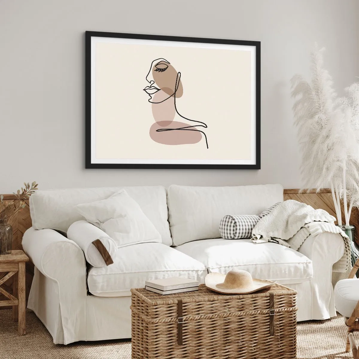 Poster in einem schwarzem Rahmen - Eine gewisse Linie der Schönheit - 50x40 cm