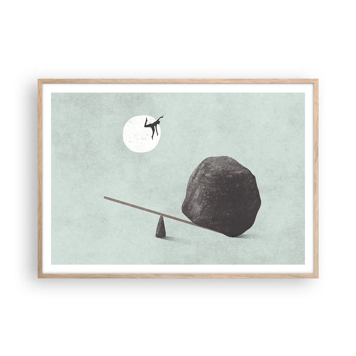 Poster in einem Rahmen aus heller Eiche - Erfüllte Träume - 100x70 cm